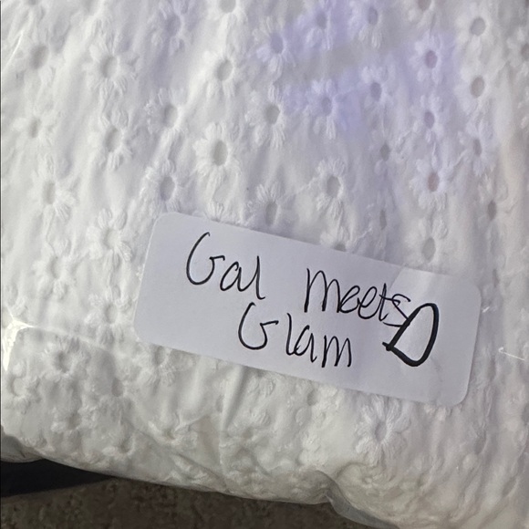 GAL MEETS GLAM 4 Judith white eyelet 100% cotton cottagecore side zip midi dress - Picture 16 of 16